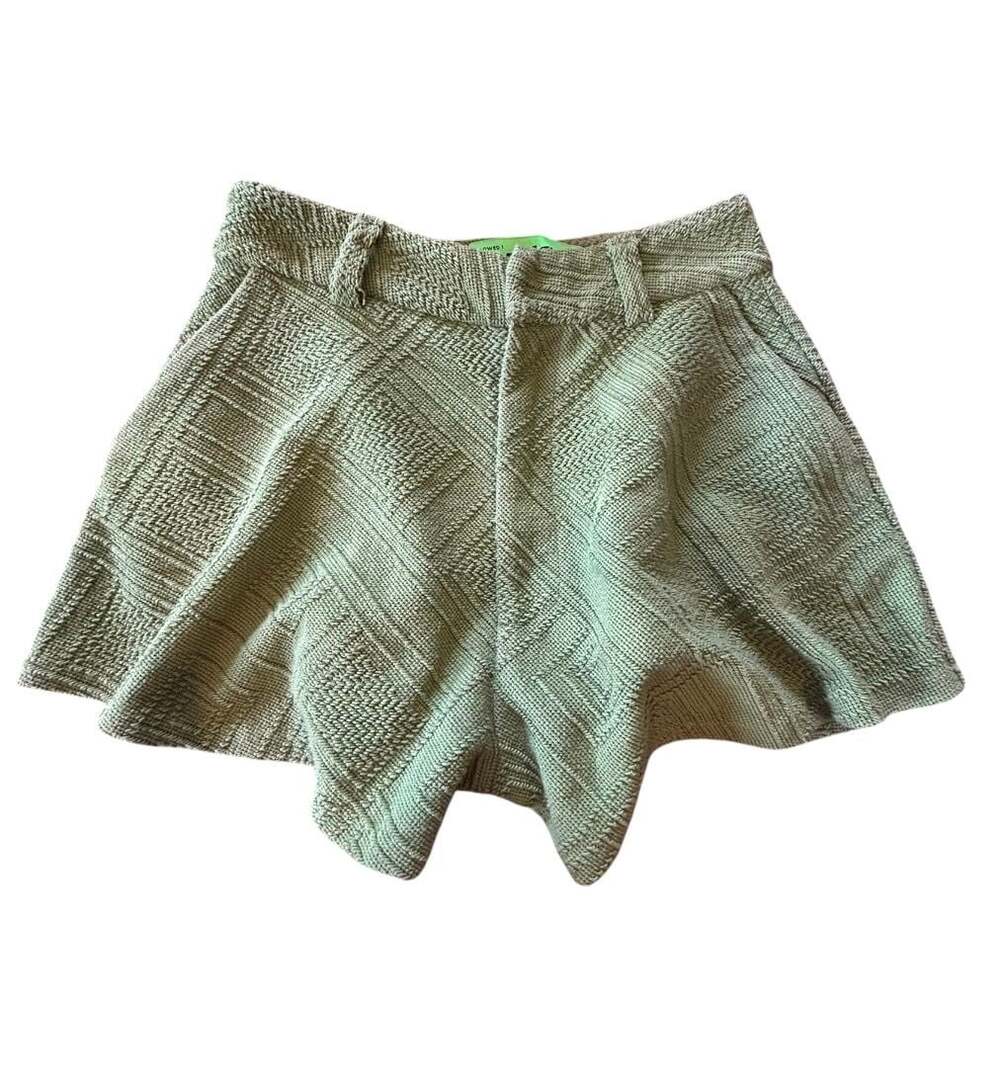 Colcci Green Textured Knit Skort Shorts